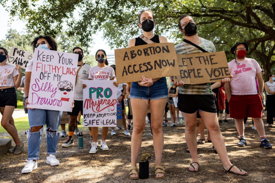 An abortion rights group protest the bill at the Texas Capitol on September 11th, 2021. Photo courtesy of MCT Direct,