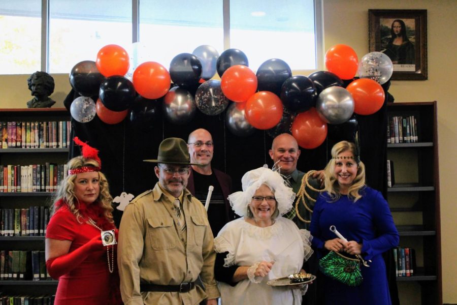 Administration+dressed+as+the+Clue+characters.