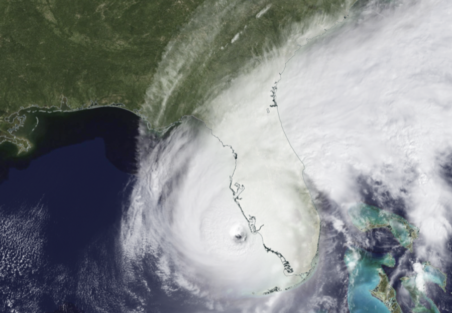 Hurricane Ian at peak intensity, right as it made landfall in Florida