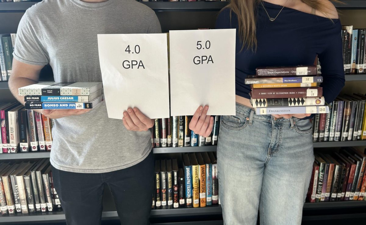 Honors classes typically have a larger workload, but having a weighted GPA would make up for it. 