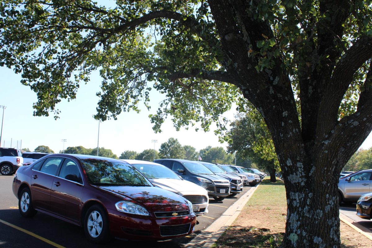 The parking lot is packed as soon as school starts, leaving no room for other students to park. 
