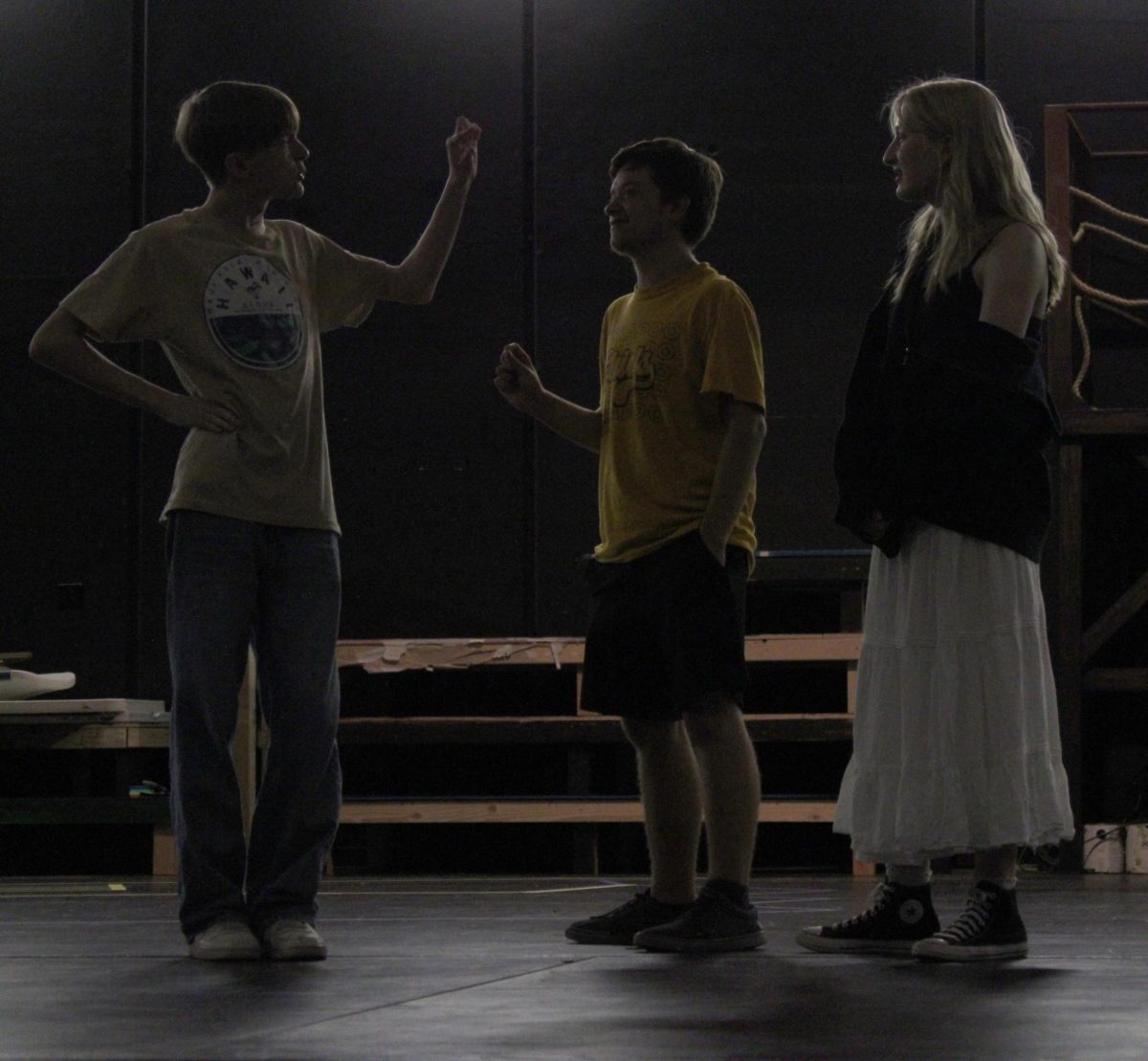 With the Christmas season quickly approaching, the Drama club students start rehearsing their acting skills.